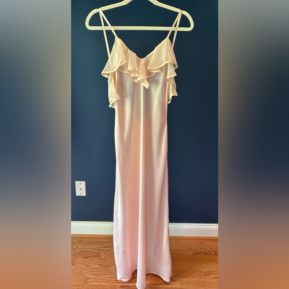 Elegant Pink Ruffle Dress